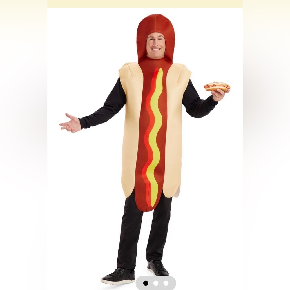 Tipsy Elves Men's Hot Dog Costume in Red, Yellow, Tan